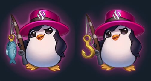 Side-by-side comparison of Pengu emotes in LoL