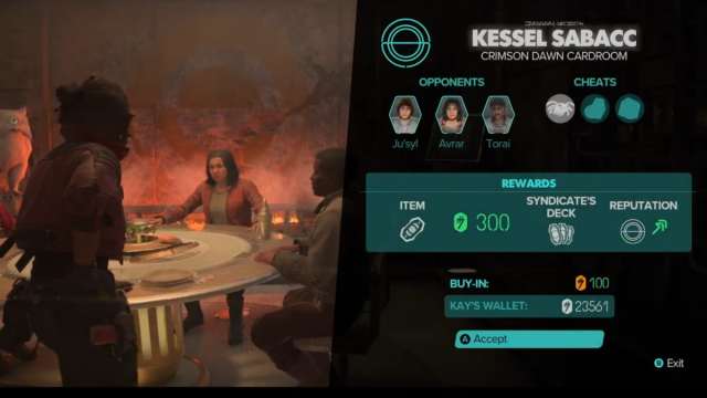 A Sabaac table in Star Wars Outlaws.