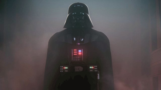 Darth Vader appearing from mist in Star Wars Outlaws.