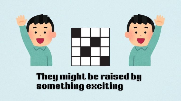 art for nyt mini crossword's they might be raised by something exciting clue