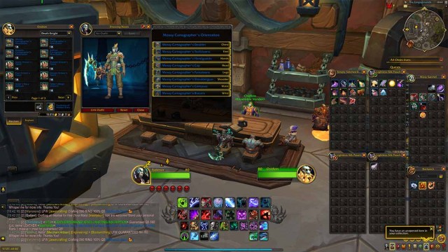 Viewing the Ensemble Vendor menu in WoW The War Within