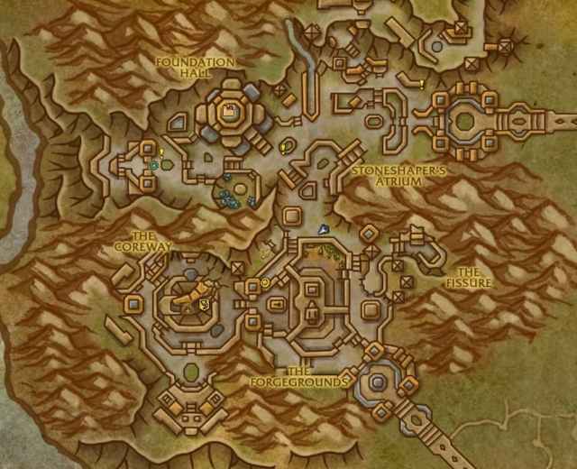 A Map of the city of Dornogal within WoW The War Within