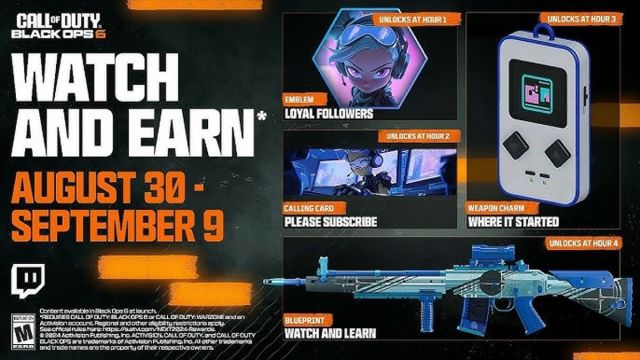 Black Ops 6 beta Twitch drops rewards poster