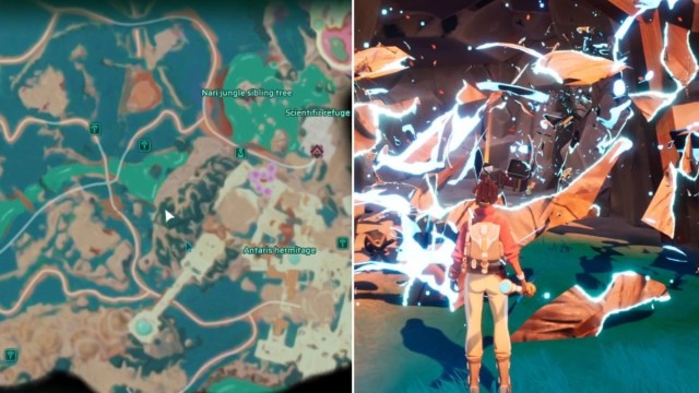 Second Stamina Kit location marked on the Creatures of Ava Tamura Grasslands map