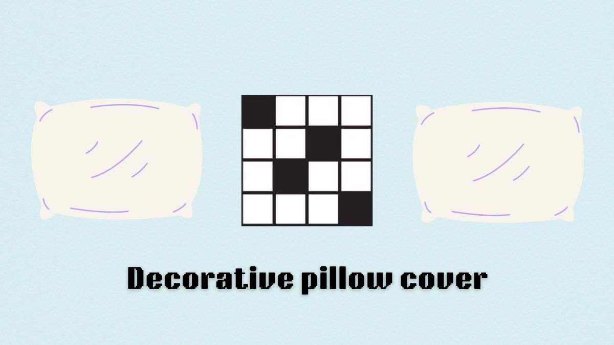 artwork for nyt mini decorative pillow cover crossword clue