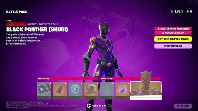 Black Panther Shuri in Fortnite Absolute Doom battle pass