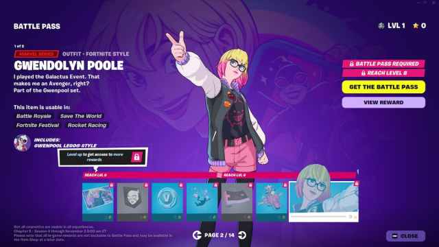 Gwendolyn Poole in Fortnite Absolute Doom battle pass