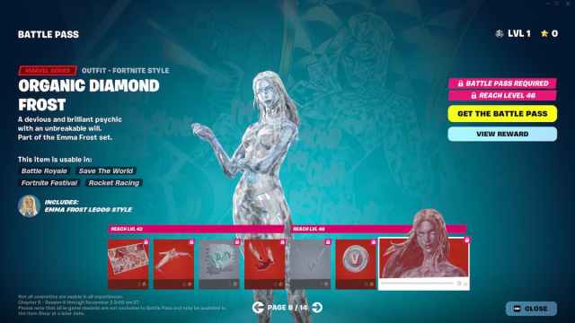 Organic Diamond Frost in Fortnite Absolute Doom battle pass