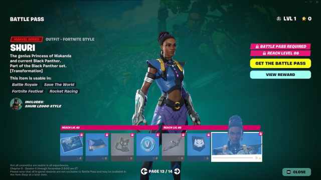 Shuri in Fortnite Absolute Doom battle pass