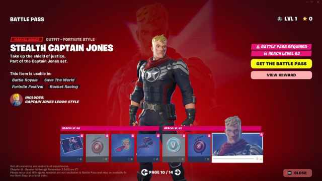 Stealth Captain Jones in Fortnite Absolute Doom battle pass