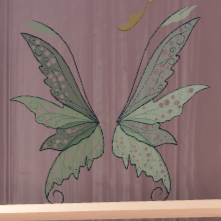 Green wings in in Dress To Impress. 