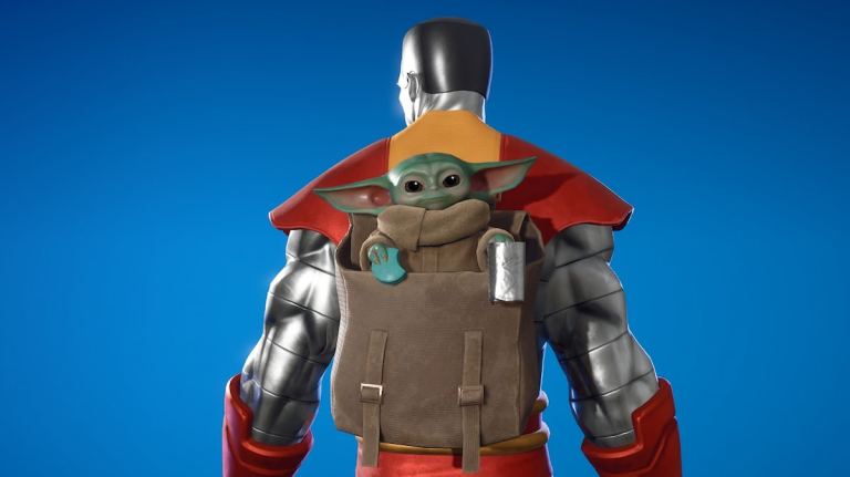 fortnite grogu back bling on colossus skin