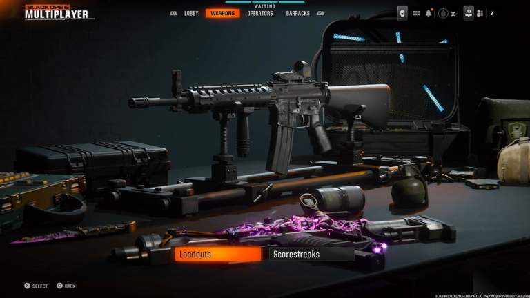 the XM4 assault rifle in the Black Ops 6 multiplayer menu