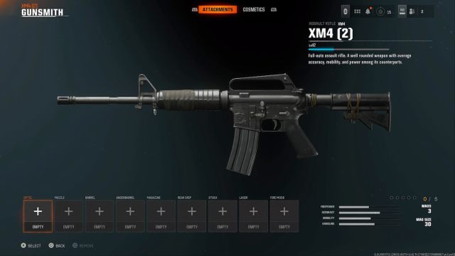 XM4 in Black Ops 6 menus