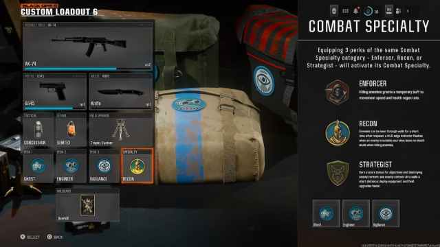 AK-74 loadout and class setup screen in BO6