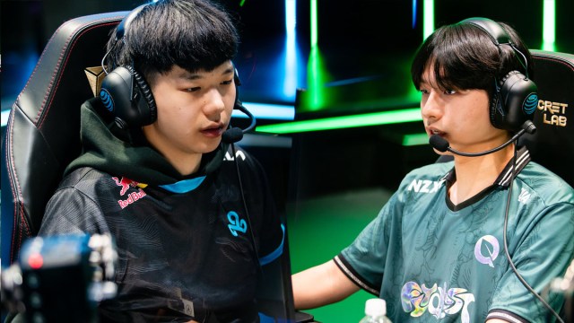 Jojopyun (left) took on Quad (right) in the mid-lane battle at the LCS Summer Championship.