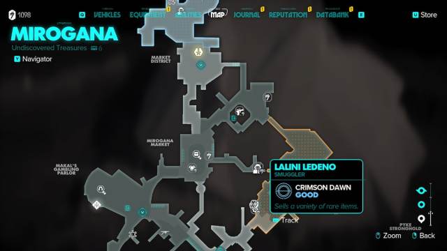 Lalini Ledeno marker on the map in Star Wars Outlaws