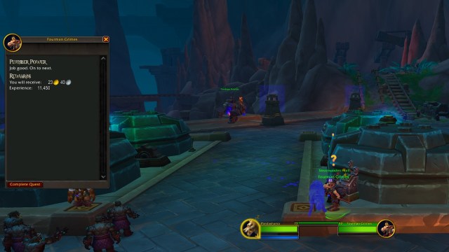 A player turning in the plumber power quest in wow the war within