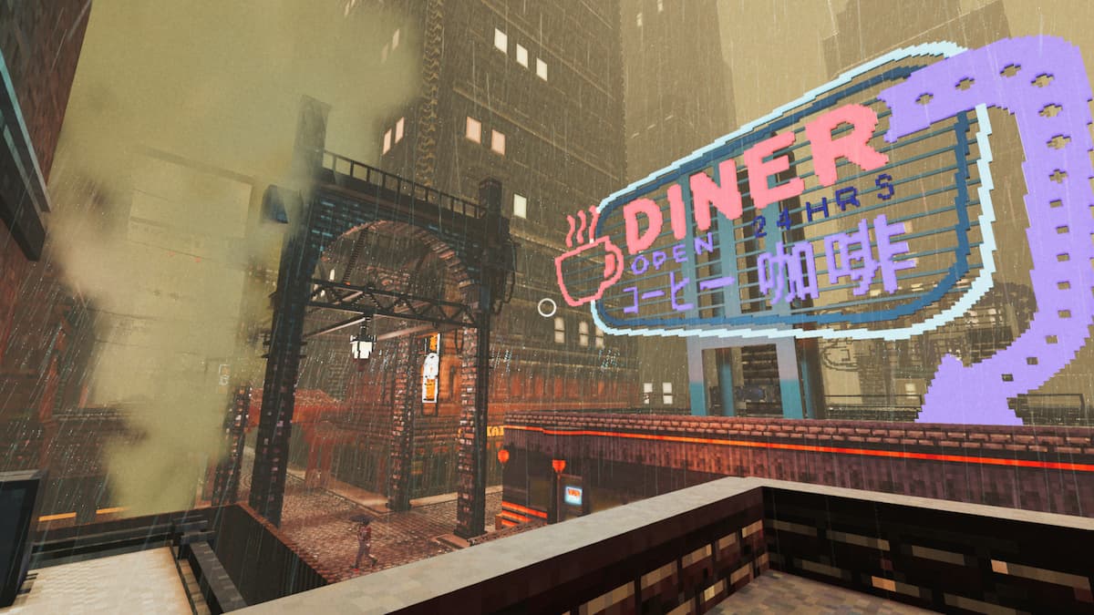 A diner in Shadows of Doubt.