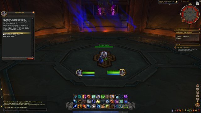 Player starting the awakening the machine event in wow the war within