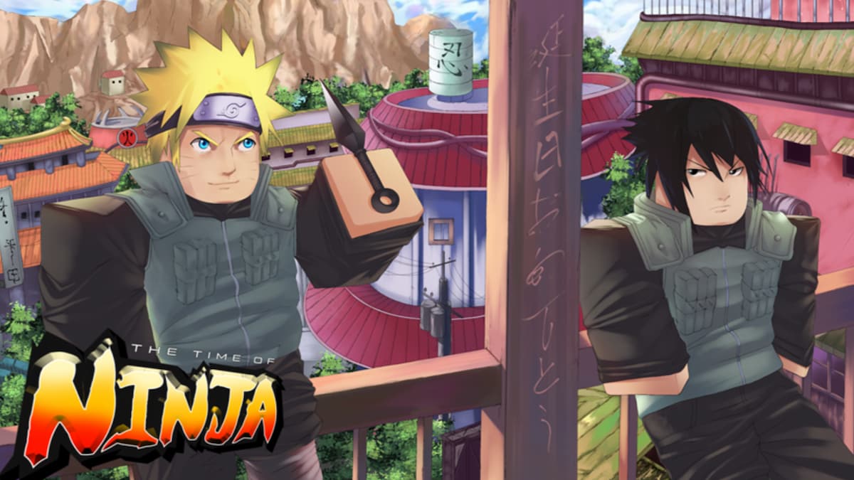 Two ninjas leaning against a fence in The Time of Ninja.