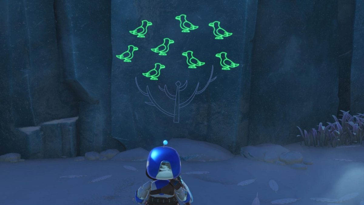 raven tree mural in astro bot's bot of war level