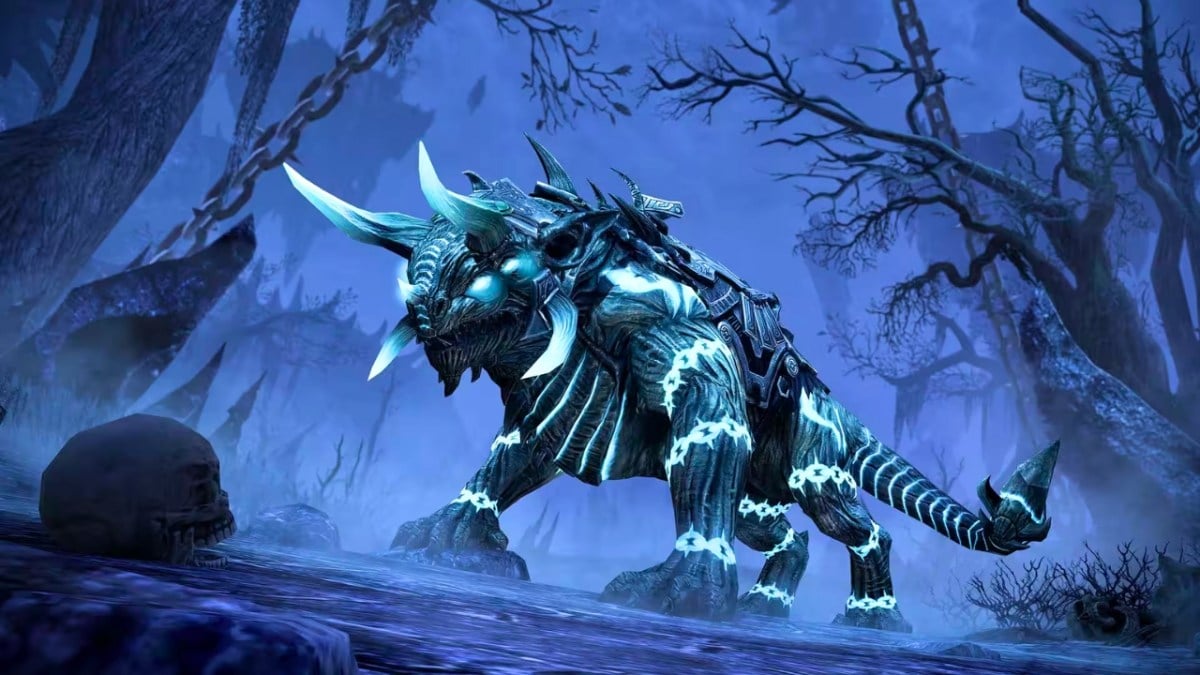 A blue horned mount anchorborn welwa in ESO