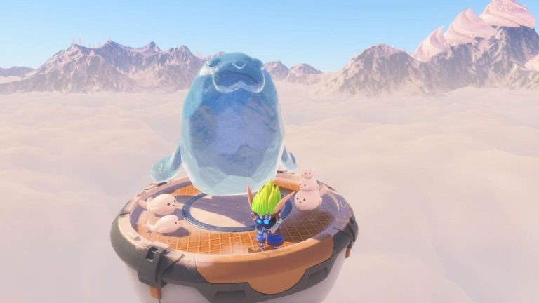 ice seal in astro bot creamy canyon level