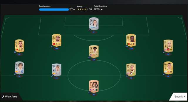 A solution for the Give Me Five SBC in EA FC 25.