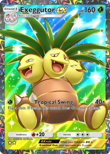 Exeggutor ex full art from Genetic Apex