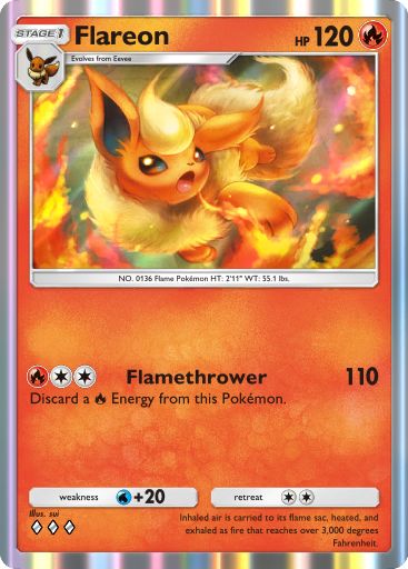 Artwork for Flareon in Genetic Apex