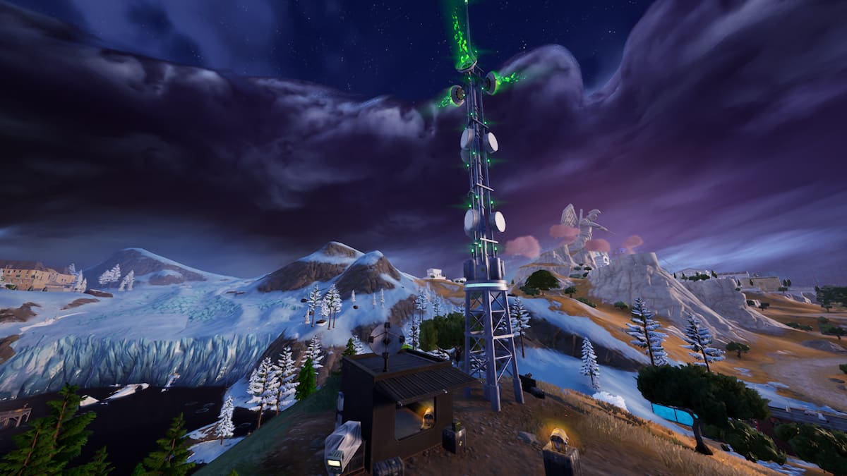 Picture showing the Forecast Towers in Fortnite.