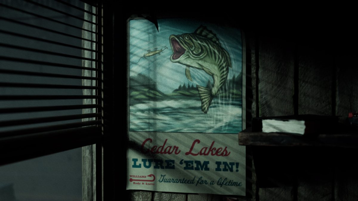 A poster of a caught fish on a lake with the catchphrase "Reel them in"