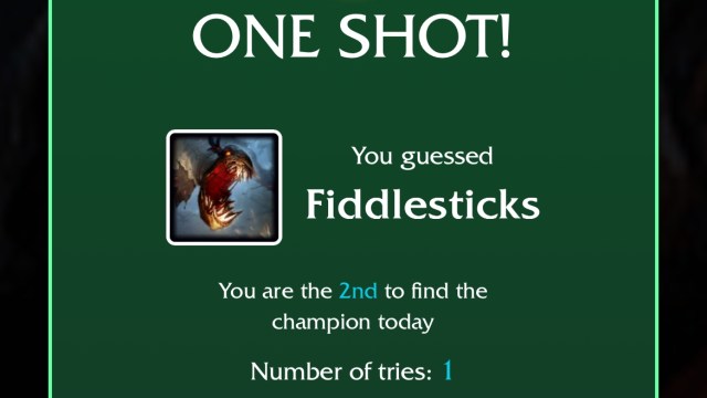 An image of Fiddlesticks for the Sept. 30 LoLdle quote