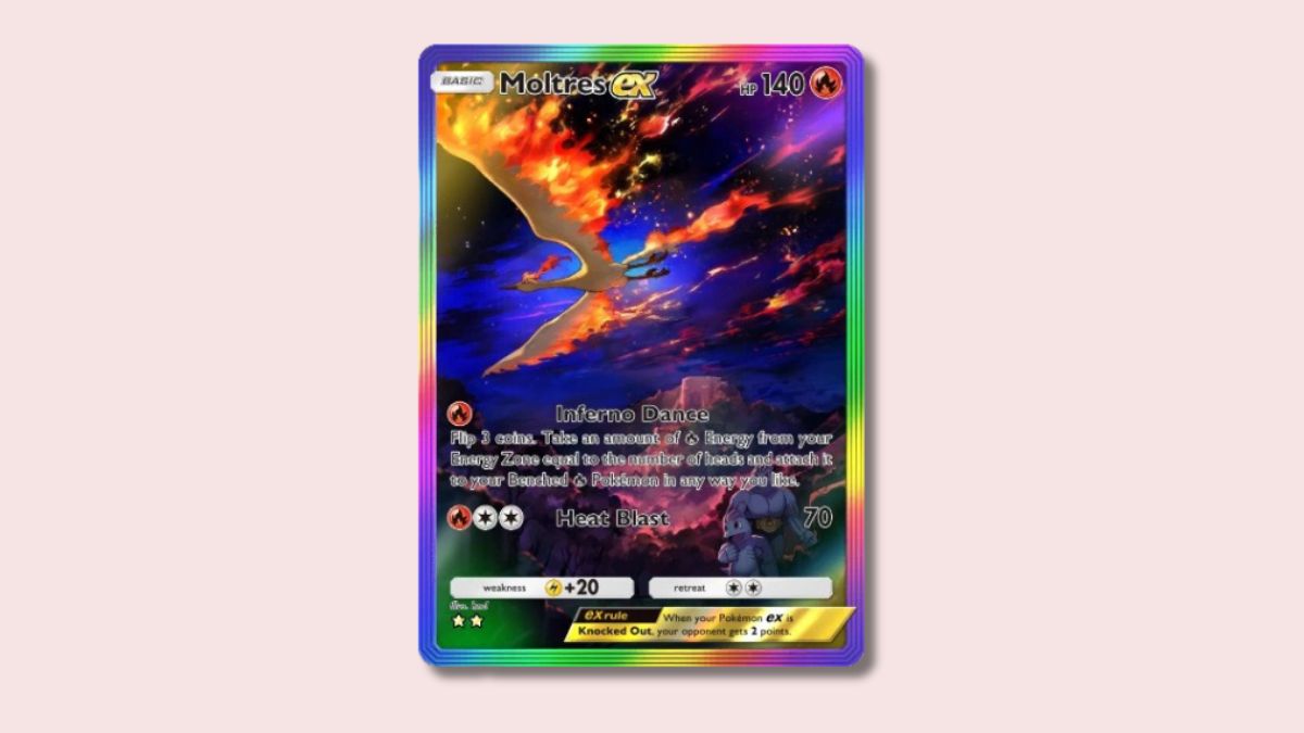 Moltres ex Pokemon TCG Pocket card.