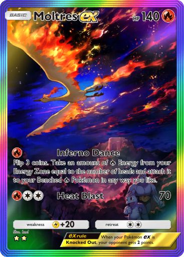 Moltres ex full art from Genetic Apex