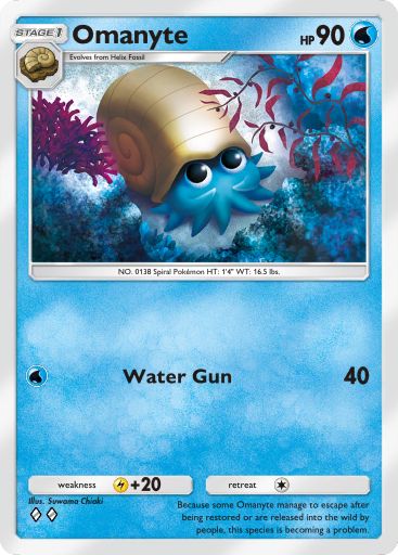 Artwork for Omanyte in Genetic Apex