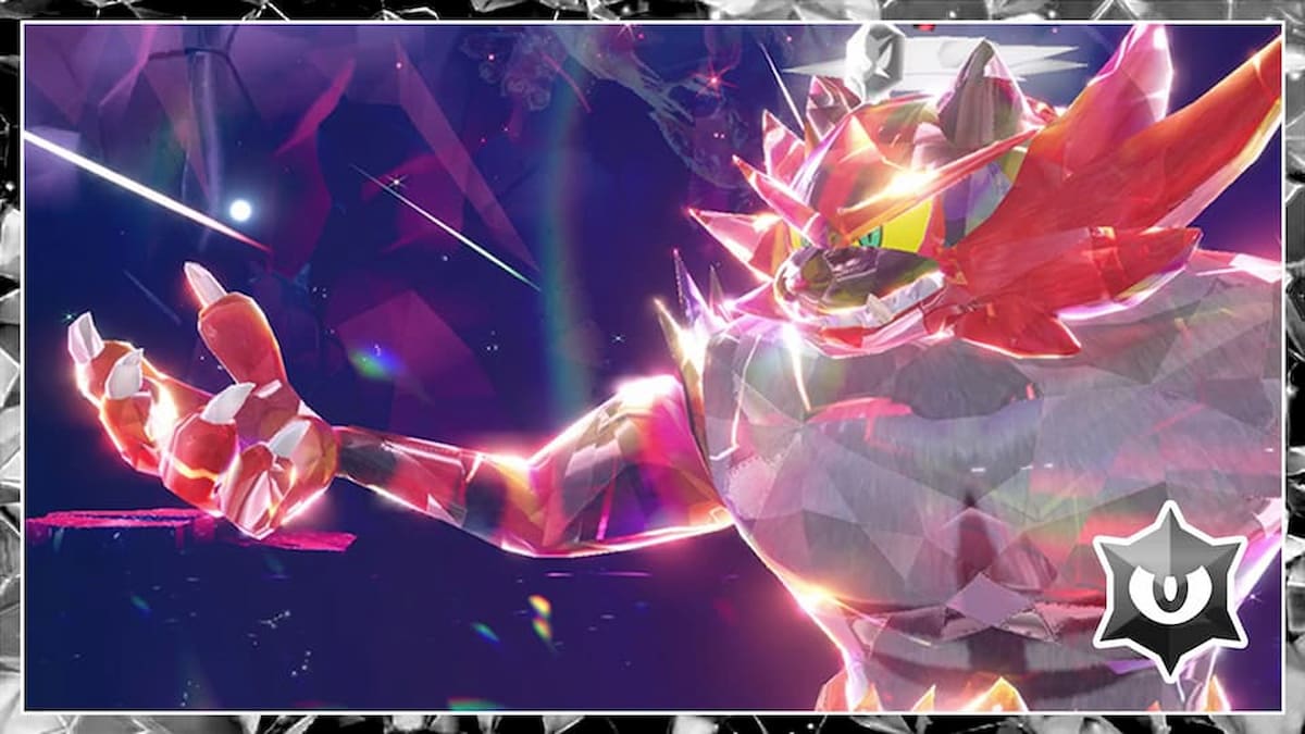 Incineroar with the Dark Tera Type in Pokémon Scarlet and Violet.