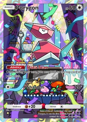 Porygon full art from Genetic Apex