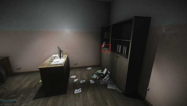 A location for the housing journal in Escape from Tarkov.