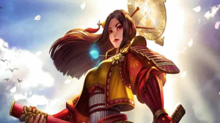 Artwork of Amaterasu in Smite.