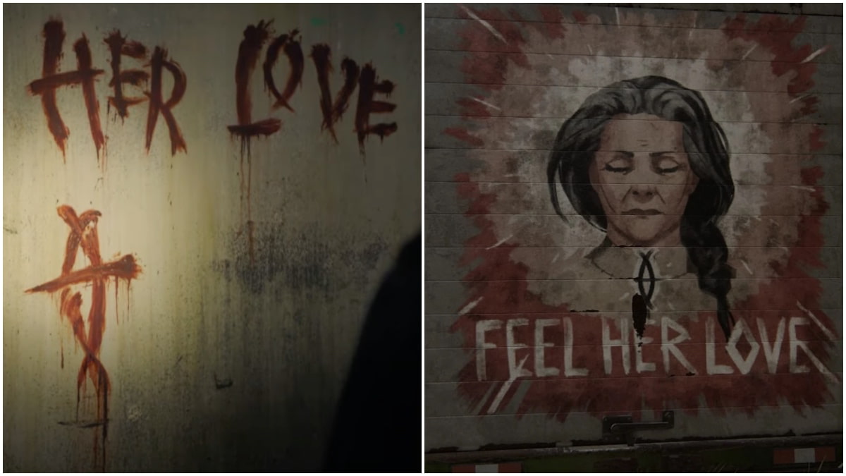 The 'Feel Her Love' mural in The Last of Us in both the game and the show