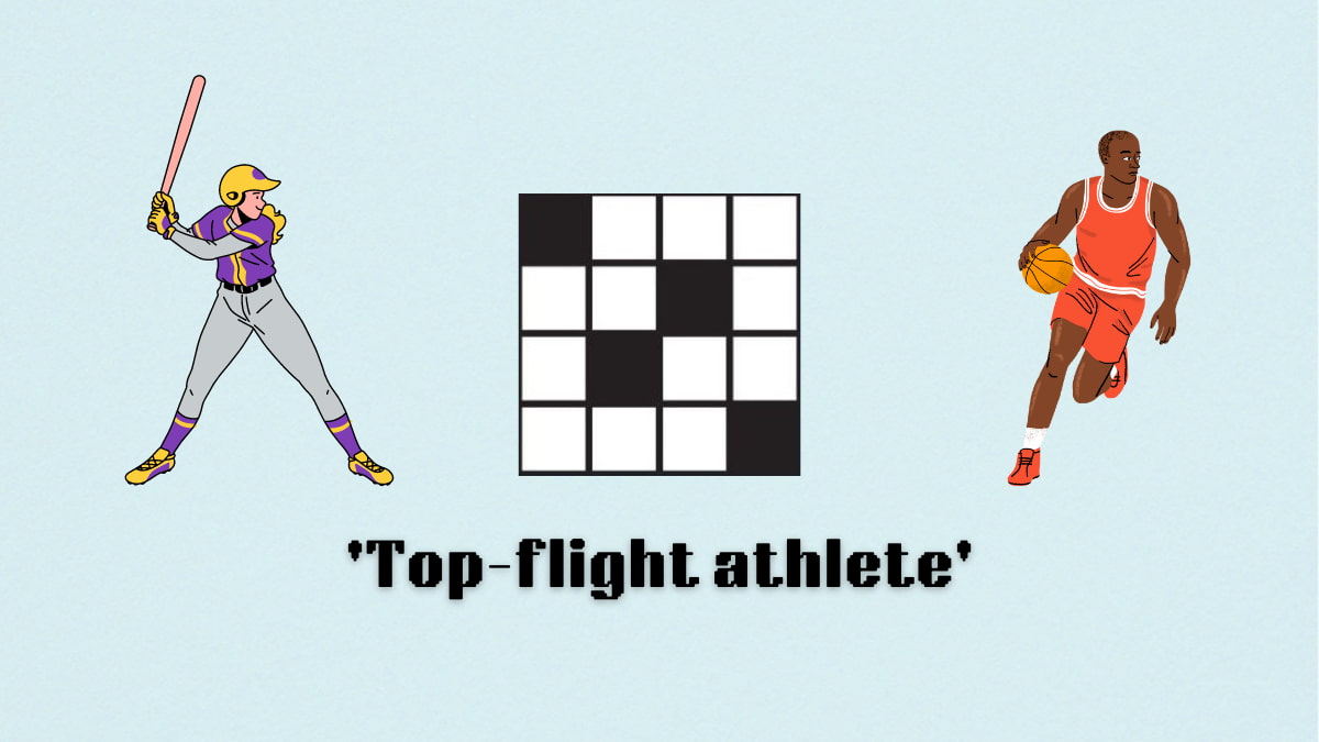 Picture showing the Top-flight athlete clue cover in NYT Mini Crossword.