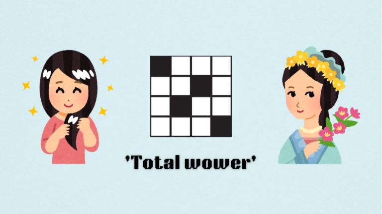 Picture showing the total wower clue cover in NYT Mini Crossword.