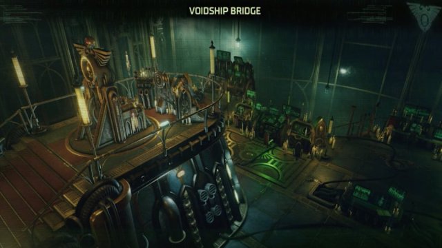 The Voidship Bridge loading screen in Warhammer 40k: Rogue Trader