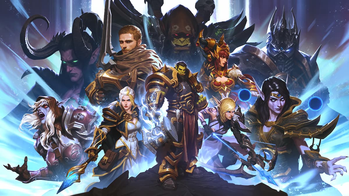 All WoW characters from the last 20 years in a pose for 20th anniversary event