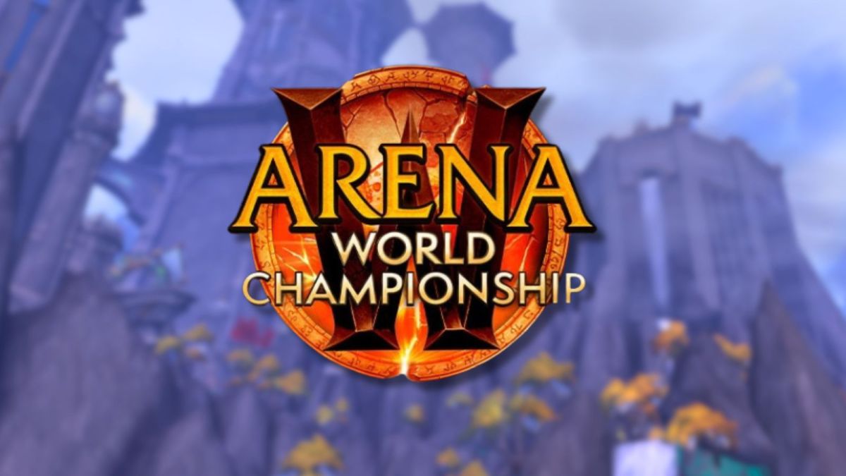 Arena World Championship logo with World of Warcraft screenshot.