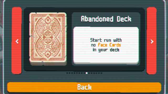 The Abandoned Deck in Balatro that looks tattered and torn.