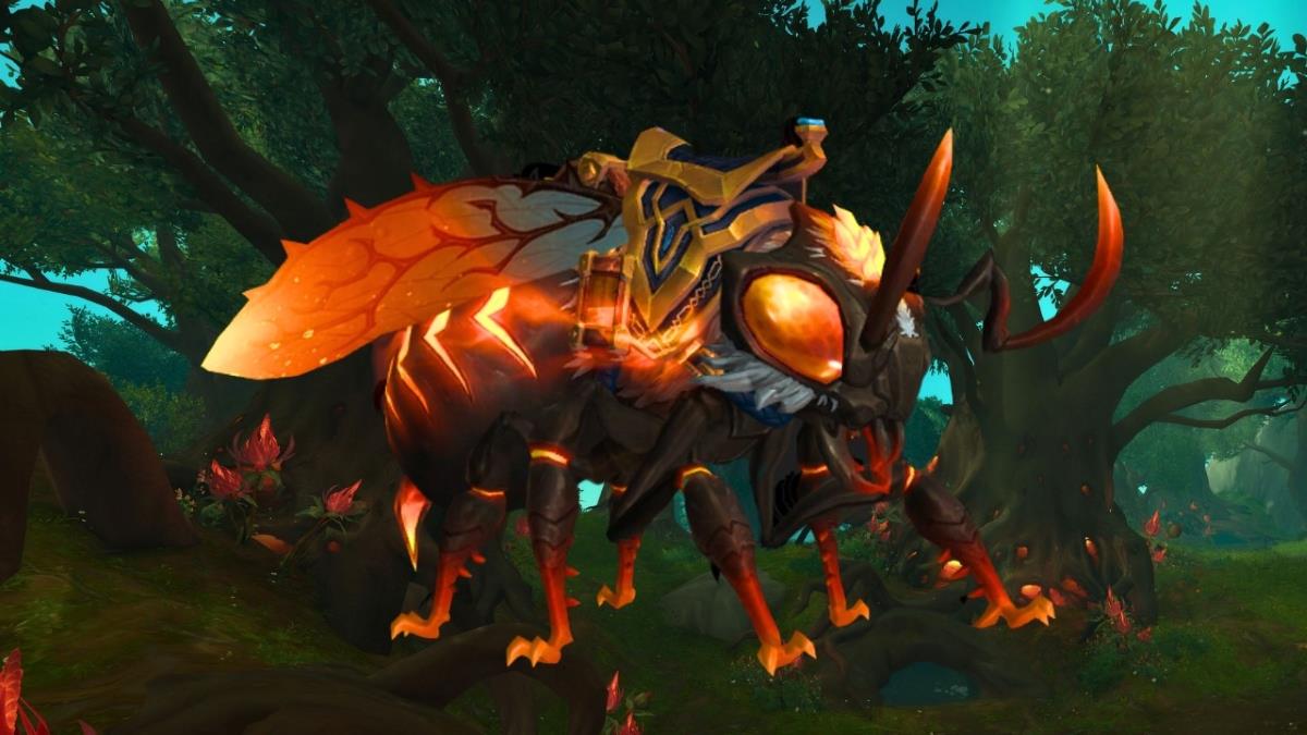 The Soaring Meaderbee mount in WoW The War Within.