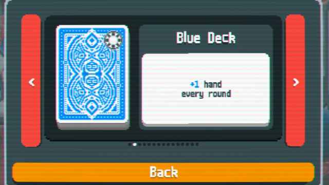 The Blue Deck that has a blue eight on its back in Balatro.